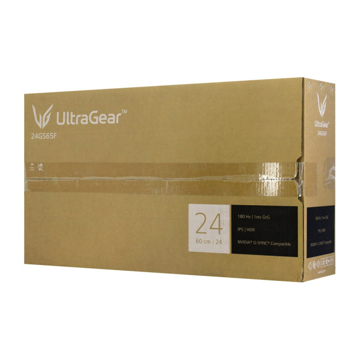 LCD 23.8" LG 24GS65F-B, 1920x1080 IPS 180Hz, 1ms, 300cd/m2, 1000:1, DP/HDMI