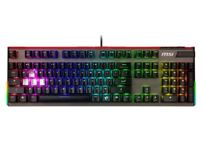 Игровая Клавиатура MSI Vigor GK80 CR RU USB 2.0/104клавиши/переключатели CHERRY MX RGB Red/кабель 2м