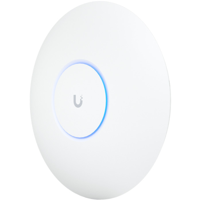 UBIQUITI U6 Pro; WiFi 6; 6 spatial streams; 140 m² (1,500 ft²) coverage; 350+ connected devices; Powered using PoE; GbE uplink.