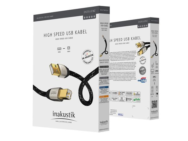 Inakustik Кабель Exzellenz High Speed USB 2.0 A > B 1,5m EAN:4001985514472