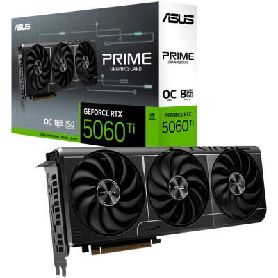 ASUS Video Card NVIDIA GeForce RTX 5060 Ti 8GB GDDR7 128-bit  Digital Max Resolution 7680 x 4320 Yes x 1 (Native HDMI 2.1b)Yes x 3 (Native DisplayPort 2.1b)HDCP Support Yes (2.3) 550W P/N 90YV0MP0-M0NA00