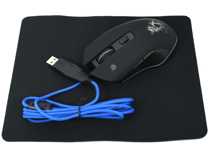 Mouse Defender Sky Dragon GM-090L, USB, Optical 800-3200 dpi, (52090), +bonus pad