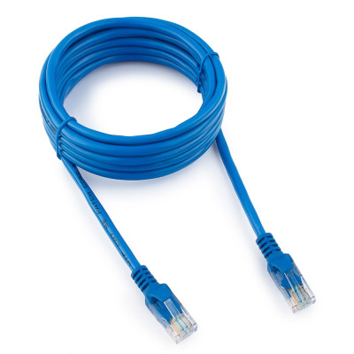 Cable  Patch cord  UTP 5e-Cat  3 m Cablexpert PP10-3M/B, синий