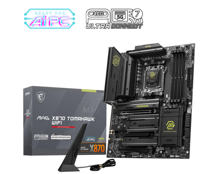Материнская плата MSI MAG X870 TOMAHAWK WIFI AM5 X870 4xDDR5 4xSATA3 RAID 4xM.2 HDMI DP ATX