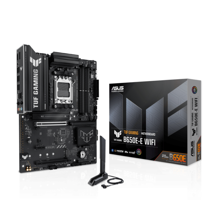 Материнская плата ASUS TUF GAMING B650E-E WIFI AM5 4xDDR5 4xSATA3 RAID 3xM.2 DP HDMI USB-C ATX