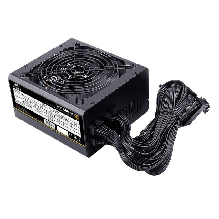 Блок питания Wintek WT-800-M, 800W, APFC, 20+4, 2*P8(4+4), 2*P6+2, 6*SATA, 4*MOLEX, 80+ Bronze, black