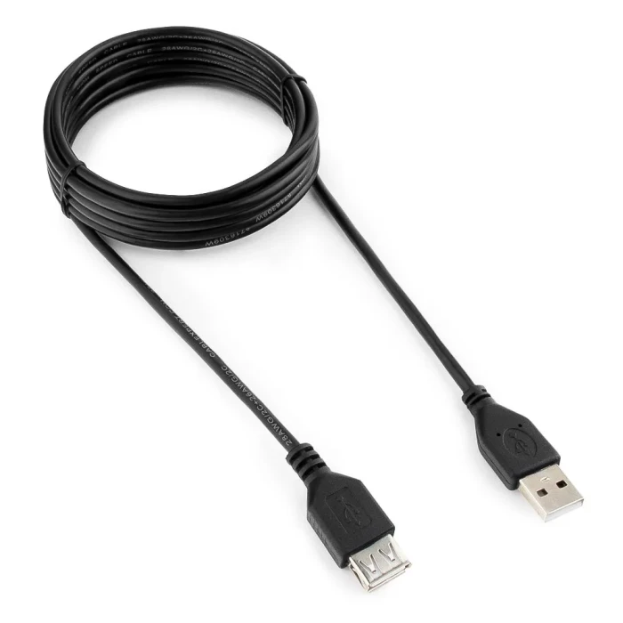 Кабель-удлинитель USB2.0 Cablexpert CCP-USB2-AMAF-10, AM/AF, двойн.экран, Pro, 3м, черн, пакет