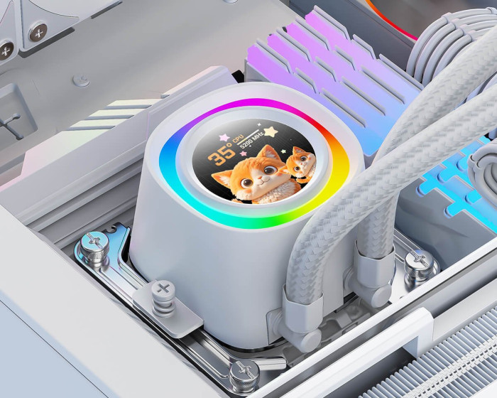 Водяное охлаждение для процессора ID-COOLING FX240 LCD WHITE