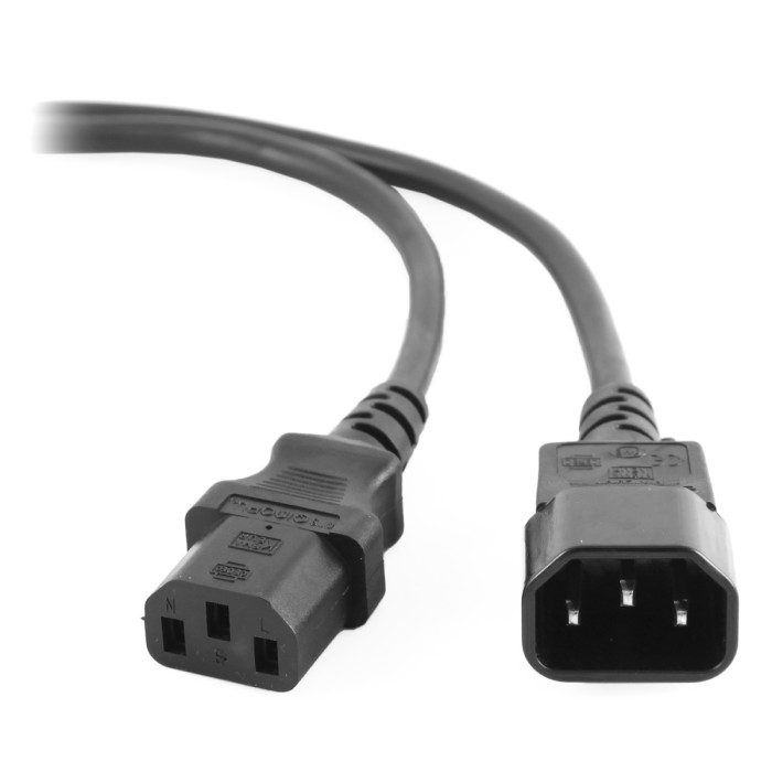 Cable power, Cablexpert PC-189, C13 - C14, системный блок/монитор - ИБП, 1.8м,  black