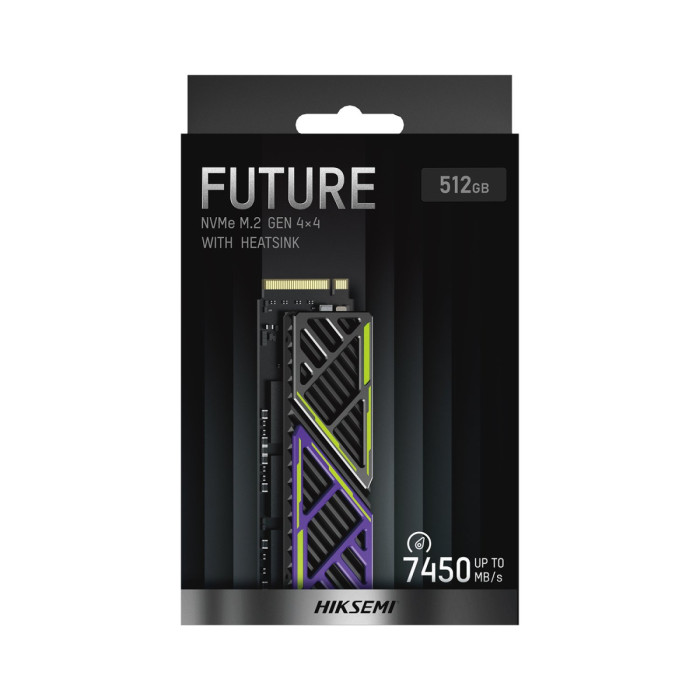 SSD M.2 PCIe  512 GB Hiksemi (Hikvision) HS-SSD-FUTUREX 512G, PCIe 4.0 x4, NVMe (7050MB/s)