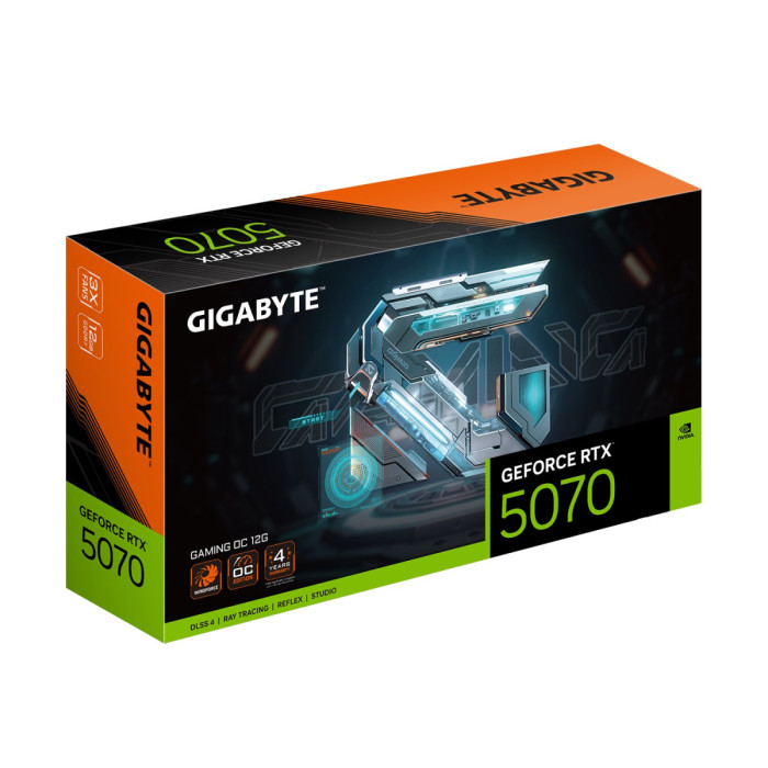 GPU NVIDIA,12 GB, Gigabyte RTX 5070 GAMING OC [GV-N5070GAMING OC-12GD], HDMI/3DP, GDDR7/192bit