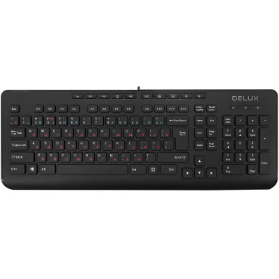KeyBoard  USB, Delux DLK-02UB,  ultra slim, black