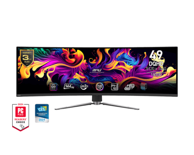 Монитор 49" MSI MPG 491CQP QD-OLED 5120x1440 144Hz 1800R 0.03ms 1.5млн:1 2xHDMI 1xDP 4xUSB
