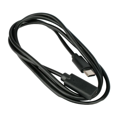 Кабель-удлинитель USB2.0 Cablexpert CCP-USB2-CMCF-1M, Type-C(М)/Type-C(F), 3А, 60Вт, PD/QC3.0, медь, Pro, 1м, черн, пакет