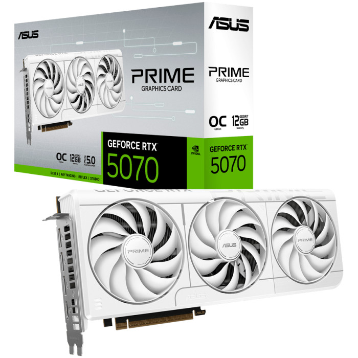 ASUS Video Card NVIDIA GeForce RTX 5070 12GB GDDR7 192-bit Digital Max Resolution 7680 x 4320 Yes x 1 (Native HDMI 2.1b) Yes x 3 (Native DisplayPort 2.1b) HDCP Support Yes (2.3) 750W