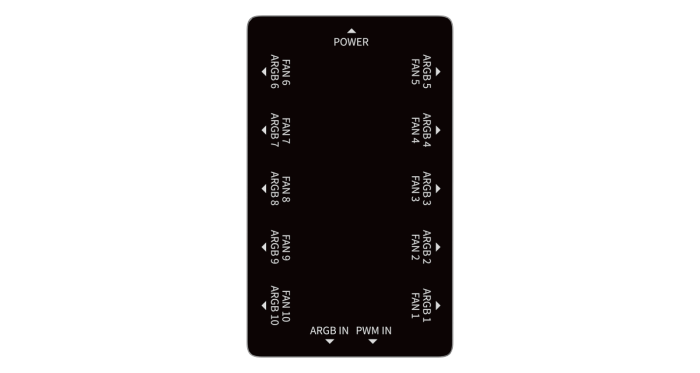 Контроллер Delta EH10 BK PRO, Управление PWM/ARGB Черный