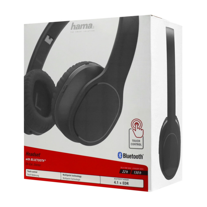 Bluetooth garnitura Hama Touch, 00184027, BT 4.1, 20-20000Hz, 32ohm,  Black