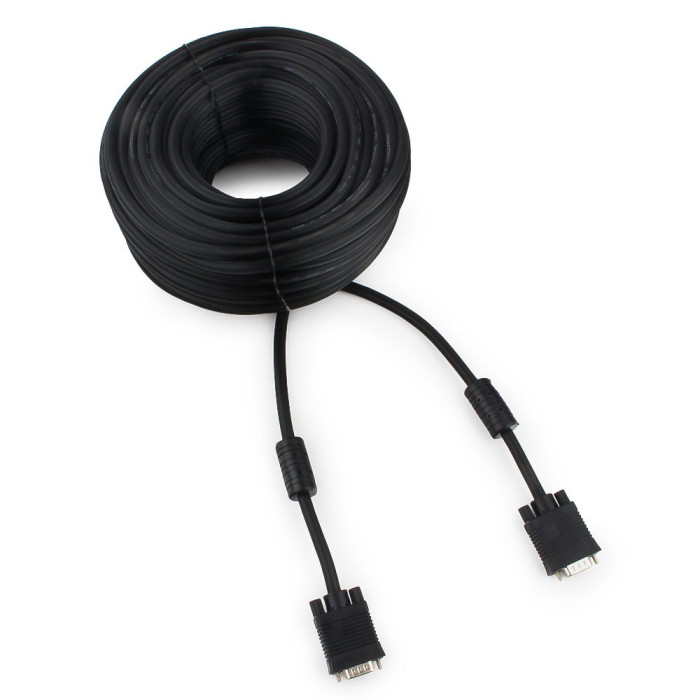 Cable SVGA 15m/15m (for KVM - switch box), экранированный, 30м, Cablexpert, CC-PPVGA-30M-B