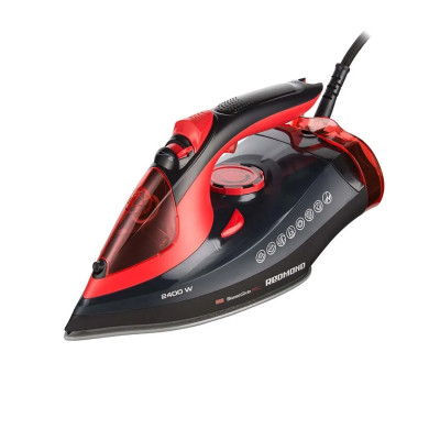 Утюг, Redmond, RI-C283, Паровой удар 170 г/мин, Постоянная подача пара 45 г/мин, Объем резервуара для воды 340 мл, Автоотключение, Вертикальное отпаривание, Керамическая подошва, Мощность 2400 Вт, Длина шнура 3м, Красный