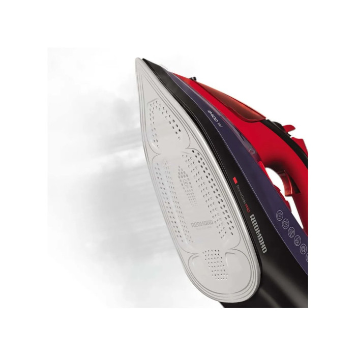 Утюг, Redmond, RI-C283, Паровой удар 170 г/мин, Постоянная подача пара 45 г/мин, Объем резервуара для воды 340 мл, Автоотключение, Вертикальное отпаривание, Керамическая подошва, Мощность 2400 Вт, Длина шнура 3м, Красный