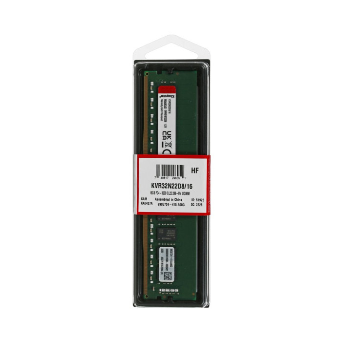 Модуль памяти Kingston KVR32N22D8/16WP DDR4 16GB 3200MHz