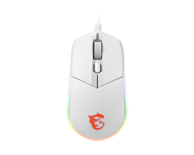 Мышь MSI Clutch GM11 Полноцветная RGB подсветка с 7 световыми эффектами. 5-уровневый сенсор White
