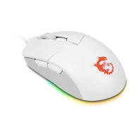 Мышь MSI Clutch GM11 Полноцветная RGB подсветка с 7 световыми эффектами. 5-уровневый сенсор White