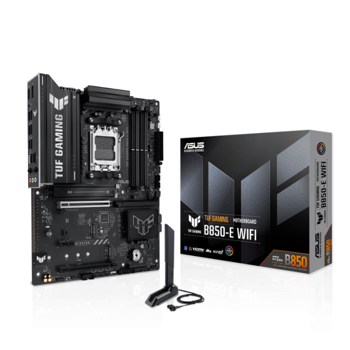 Материнская плата ASUS TUF GAMING B850-E WIFI AM5 4xDDR5 4xSATA3 RAID 3xM.2 DP HDMI USB-C ATX