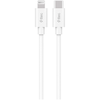 ttec Lightning  Type C Charge / Data Cable , 150cm , White , MFi