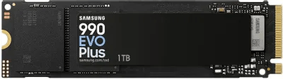 Твердотельный накопитель SSD Samsung 990 EVO PLUS MZ-V9S1T0BW, 1TB, M.2 PCIe 4.0 x4 /5.0 x2 NVMe, 7250/6300 Мб/с
