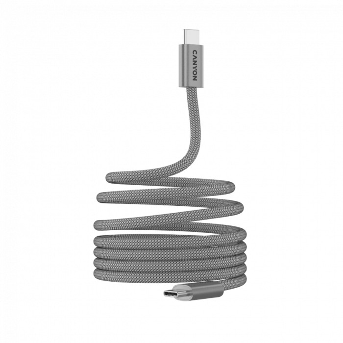 CANYON cable OnWire 60MG C-C 60W Magnet Braided 1m Light Grey