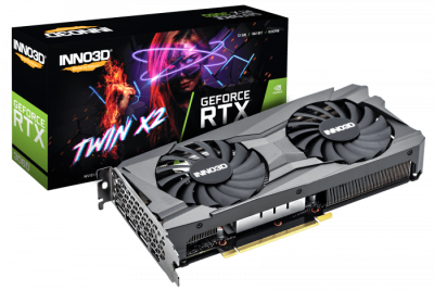 Видеокарта Inno3D GeForce RTX3060 12G Twin X2 GDDR6 192-bit HDMI 3xDP N30602-12D6-119032AH