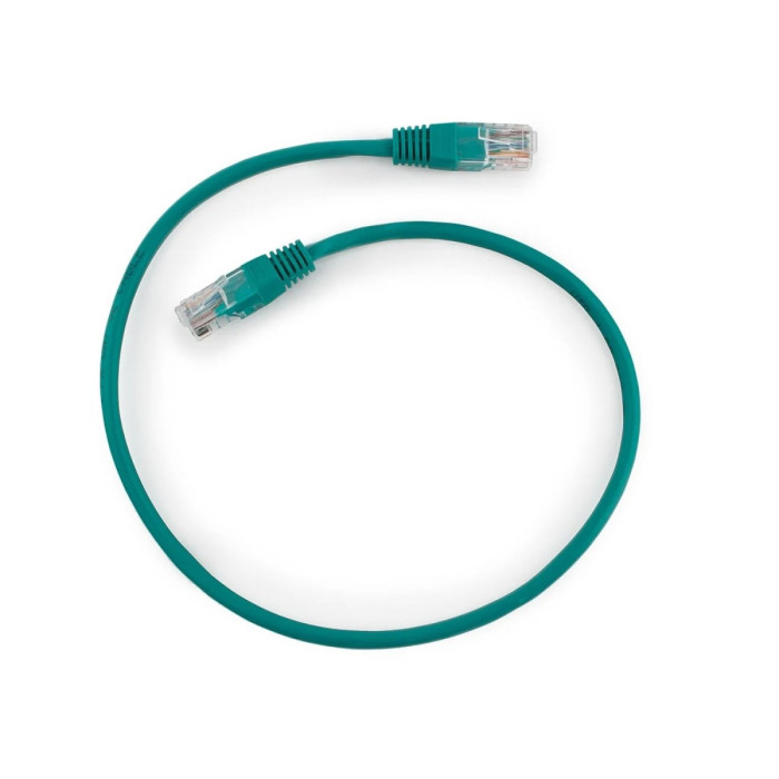 Cable  Patch cord  UTP 5e-Cat  0.5 m Cablexpert PP12-0.5M/G, зеленый