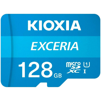 KIOXIA LMEX1L128GG2; 128GB microSD KIOXIA Exceria (M203) UHS I U1 with adapter