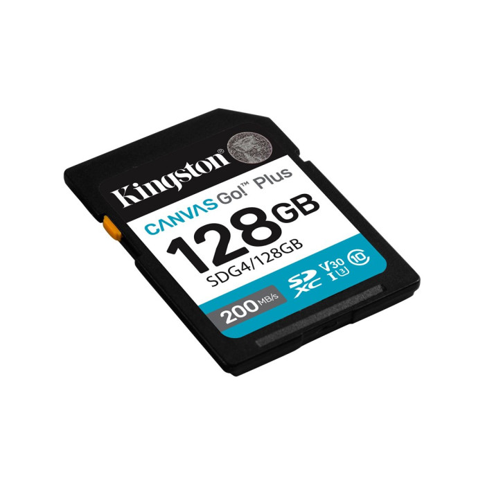 Карта памяти Kingston SDG4/128GB Canvas Go Plus Gen4 C10 UHS-I U3 V30 128GB
