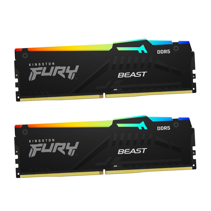 DIMM DDR5 64 GB kit <5600MHz> Kingston Fury Beast RGB (AMD+Intel), KF556C36BBEAK2-64, (2x32GB) CL36