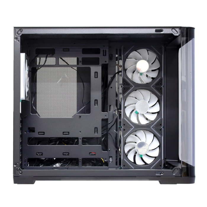 Case ATX midi tower SAMA, 2851A , 4*120 ARGB + ARGB fan hub, (Без БП), black