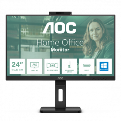 Монитор 23,8&quot; AOC 24P3QW IPS FHD 75Hz 4ms 300cd/m 1000:1 2xHDMI DP 4xUSB 3.2 2x5W WEB Камера