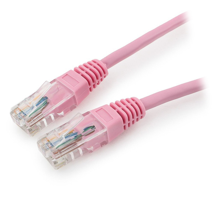 Cable  Patch cord  UTP 5e-Cat  0.5 m Cablexpert PP12-0.5M/RO, розовый