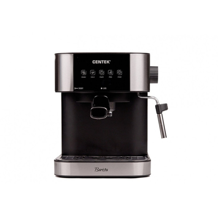 Кофеварка рожковая, Centek, CT-1164, Эспрессо, 15 Бар, Капучинатор, Латте, 1500 мл, 1050Вт, Сенсор, LED, Нержавеющая сталь