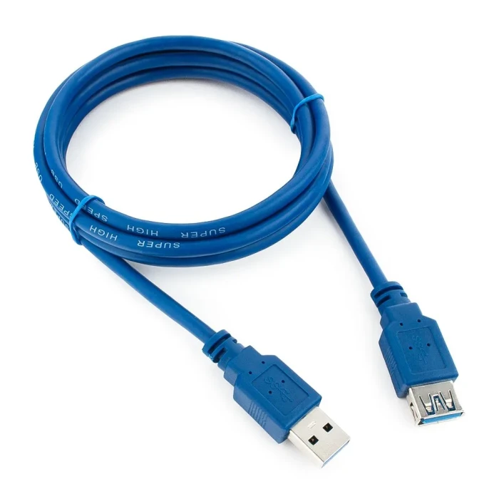 Кабель-удлинитель USB3.0 Cablexpert CCP-USB3-AMAF-6, AM/AF, медь, двойн.экран, Pro, 1.8м, синий, пакет