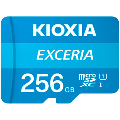 KIOXIA LMEX1L256GG2; 256GB microSD KIOXIA Exceria (M203) UHS I U1 with adapter