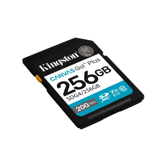 Карта памяти Kingston SDG4/256GB Canvas Go Plus Gen4 C10 UHS-I U3 V30 256GB