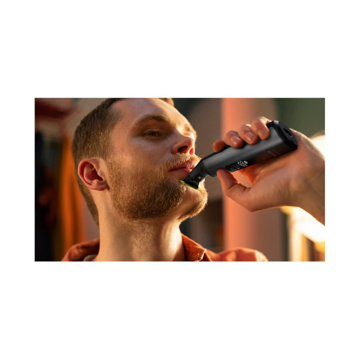 Триммер универсальный, Philips, OneBlade Pro QP6652/61, Мощность 5.4 Вт, 3 насадки, Сменные головки, Питание от аккумулятора, Число установок длины 14, Цвет хром