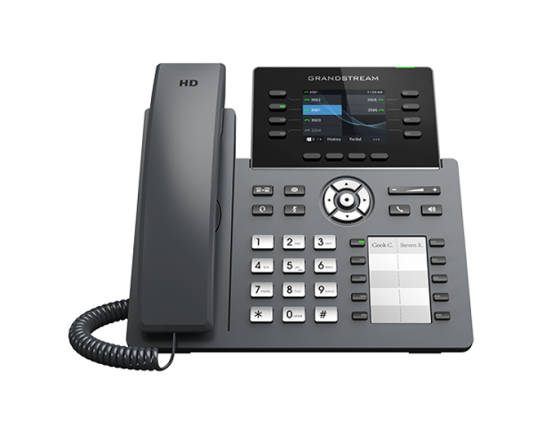 Grandstream GRP2634, Carrier-Grade IP Phones, 8  line keys, 12 SIP accounts, 32 VPK and 10 MPK, Gigabit Ethernet ports, PoE, HD (with power supply)