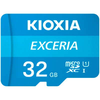 KIOXIA LMEX2L032GG2; 32GB microSD KIOXIA Exceria (gen 2) UHS I U3 V30 with adapter