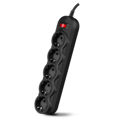 Сетевой фильтр SVEN SF-05L 1,8 м (5 розеток) черный