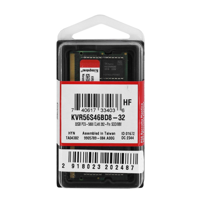 SO-DIMM DDR5 32 GB <5600MHz> Kingston, KVR56S46BD8-32, CL46
