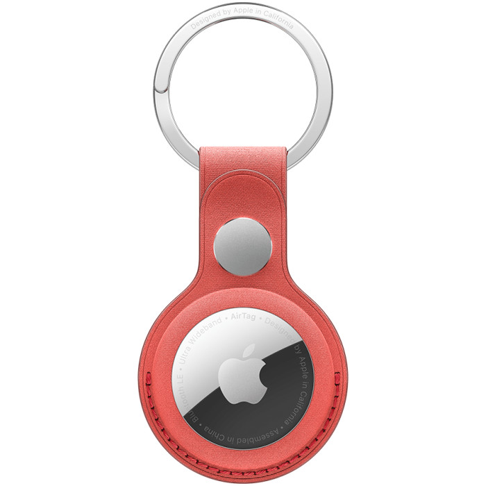 AirTag FineWoven Key Ring - Coral
