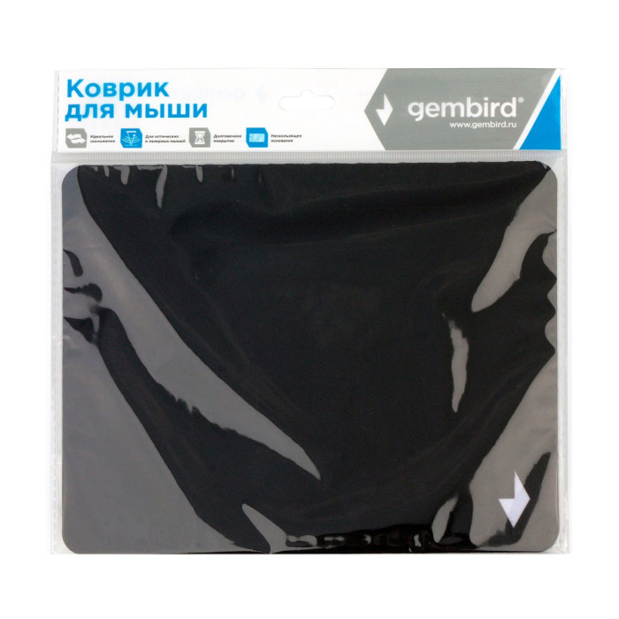Pad for mouse MP-BLACK-S, 220x180x0.5mm